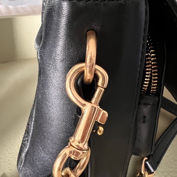 Tory Burch Flemming Black Leather Crossbody Bag - Picture 7 of 13